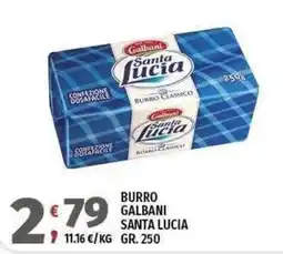 Vivo Supermercati Burro Galbani Santa Lucia offerta