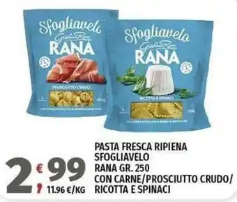 Vivo Supermercati Pasta fresca ripiena sfogliavelo rana offerta