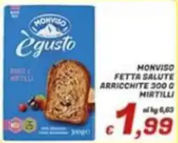 Idromarket Monviso Fetta Salute Arricchite 300 g Mirtilli offerta