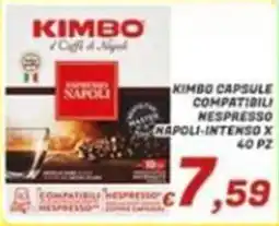 Idromarket Kimbo capsule compatibili nespresso napoli-intenso offerta