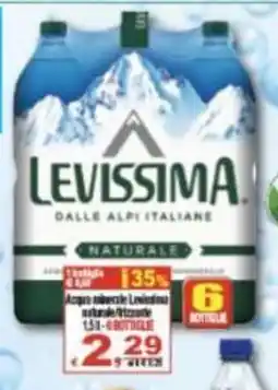 CTS Supermercati Acqua minerale Levissima naturale frizzante offerta