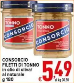 Iper Triscount Consorzio filetti di tonno offerta