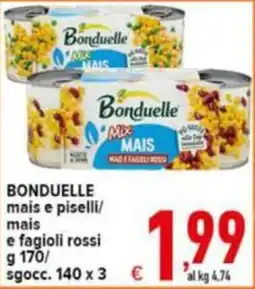 Iper Triscount Bonduelle mais e piselli/mais e fagioli rossi offerta