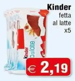 Magazzini Smart Kinder fetta al latte offerta