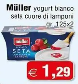 Magazzini Smart Müller yogurt bianco seta cuore di lamponi offerta