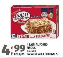 Vivo Supermercati Lasagne alla bolognese Findus offerta
