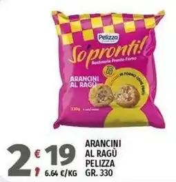Vivo Supermercati Arancini al ragù Pelizza offerta