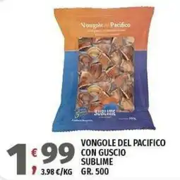 Vivo Supermercati Vongole del Pacifico con guscio Sublime offerta