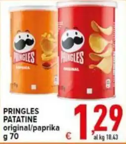 Iper Triscount Pringles patatine original/paprika offerta