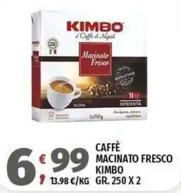 Vivo Supermercati Caffè macinato fresco Kimbo offerta
