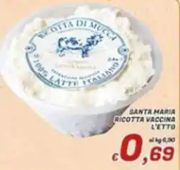 Idromarket Santa Maria ricotta vaccina offerta