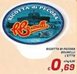 Idromarket Ricotta di pecora Brunelli offerta