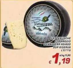Idromarket Formaggio Pennanera Asiago DOP Riserva offerta