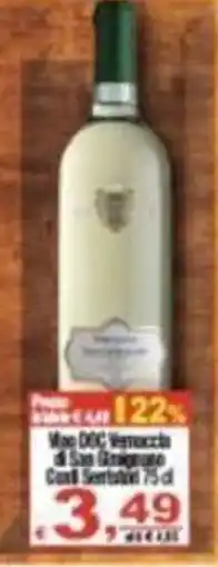 CTS Supermercati Vino DOC Vernaccia di San Gimignano Cuvée Sertabelli offerta