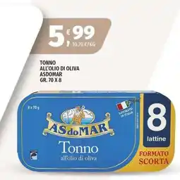 Vivo Supermercati Tonno all'olio di oliva Asdomar offerta