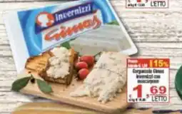 CTS Supermercati Gorgonzola Gimas Invernizzi con mascarpone offerta