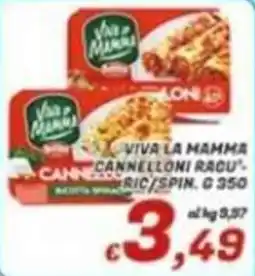 Idromarket Viva la mamma cannelloni ragu' ric/spin offerta