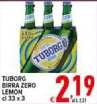 Iper Triscount Tuborg birra zero lemon offerta