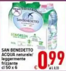 Iper Triscount San Benedetto acqua naturale leggermente frizzante offerta