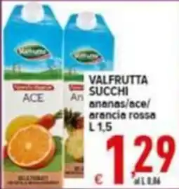 Iper Triscount Valfrutta succhi ananas/ace/arancia rossa offerta