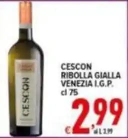 Iper Triscount Cescon Ribolla Gialla Venezia I.G.P. offerta