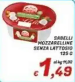 Idromarket SABELLI Mozzarelline senza lattosio offerta