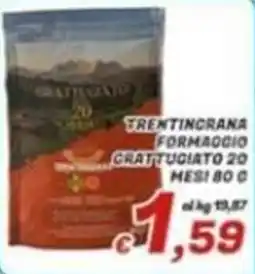 Idromarket Trentincrana formaggio grattugiato 20 mesi offerta