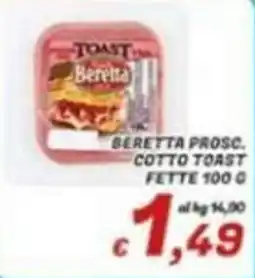 Idromarket Beretta prosciutto cotto toast fette offerta