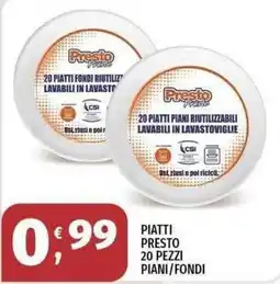 Vivo Supermercati Piatti Presto offerta