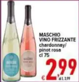 Iper Triscount Maschio vino frizzante chardonnay/pinot rosa offerta