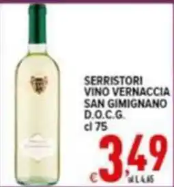 Iper Triscount Serristori vino vernaccia san gimignano d.o.c.g. offerta