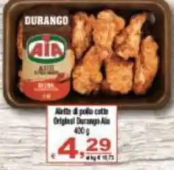 CTS Supermercati Alette di pollo cotte Original Durango Aia offerta