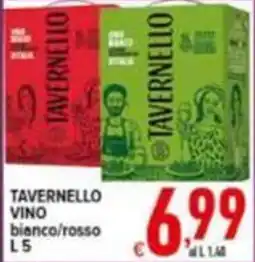 Iper Triscount Tavernello vino bianco/rosso offerta