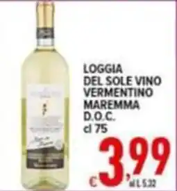 Iper Triscount Loggia del Sole Vino Vermentino Maremma D.O.C. offerta