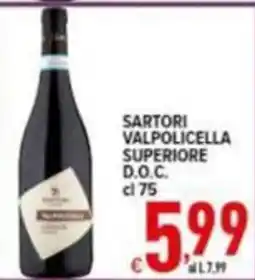 Iper Triscount Sartori Valpolicella Superiore D.O.C. offerta