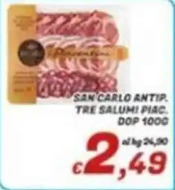 Idromarket San Carlo antip. tre salumi piac. DOP 1000 offerta