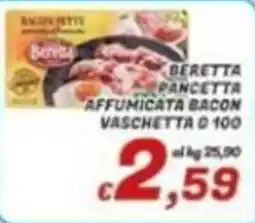 Idromarket Beretta pancetta affumicata bacon vaschetta offerta