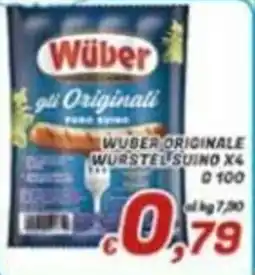 Idromarket Wüber Wurstel Suino offerta