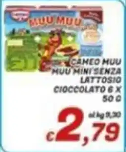 Idromarket Cameo Muu Muu mini senza lattosio cioccolato offerta