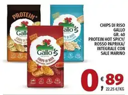 Vivo Supermercati Gallo's Chips di riso offerta