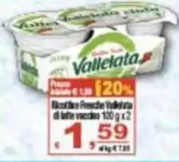 CTS Supermercati Ricottine Fresche Valletata offerta