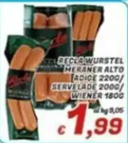 Idromarket Recla Wurstel Meraner Alto offerta