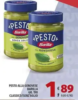 Vivo Supermercati Barilla Pesto alla genovese offerta