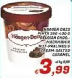 Idromarket Haagen-Dazs Pinta 386-400 g Belgian Choc.-Macamamia Nut-Pralines & Cream-Salted Caramel offerta