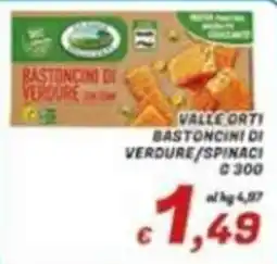 Idromarket Valle Orti bastoncini di verdure/spinaci offerta