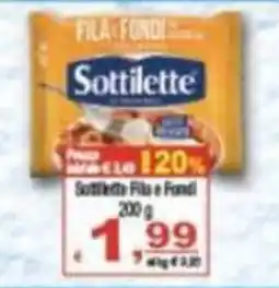 CTS Supermercati Sottilette Fila e Fondi offerta