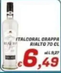 Idromarket Italcoral grappa rialto offerta