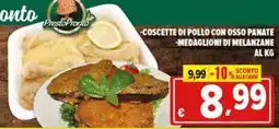 Iper Triscount Coscette di pollo con osso panate - medaglioni di melanzane offerta