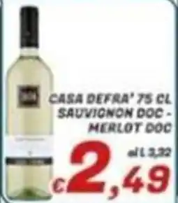 Idromarket Casa Defra' Sauvignon DOC - Merlot DOC offerta