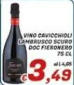 Idromarket Vino Cavicchioli Lambrusco Scuro Doc Fieronero offerta